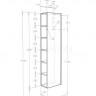 Шкаф-колонна Акватон Сканди с зеркалом 1A253403SD010 белый матовый
