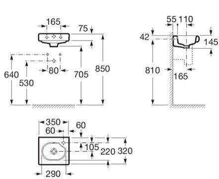 Раковина Roca Meridian 35 327249000
