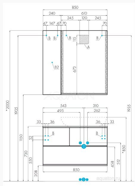 Зеркало Акватон Терра 61 1A247302TEDY0 дуб кантри
