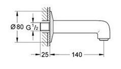 Излив Grohe BauClassic 13258000