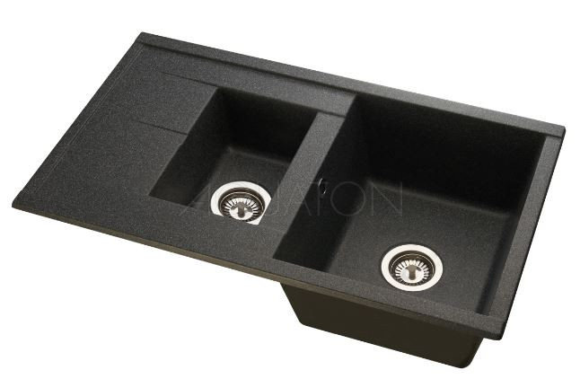 Мойка для кухни Акватон Делия 87 1A716232DE210 две чаши графит