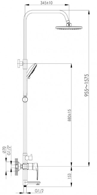 Душевая система Rossinka T40-46