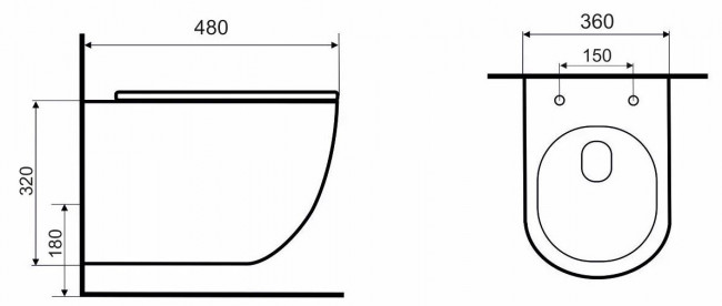 Унитаз подвесной Emmy EY-7005 безободковый с сиденьем микролифт