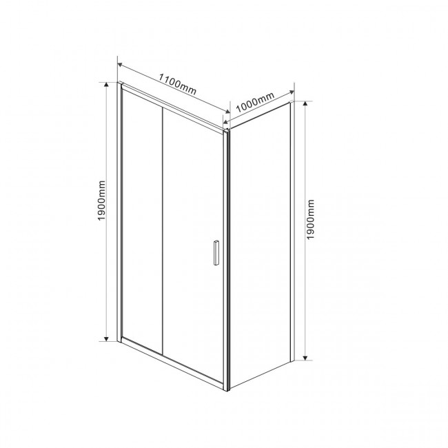 Душевой уголок Vincea Garda 110*100 VSR-1G1011CH шиншилла