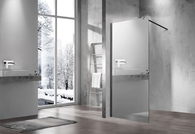 Душевая перегородка Vincea Walk-In 90 VSW-1H900MRB зеркальное