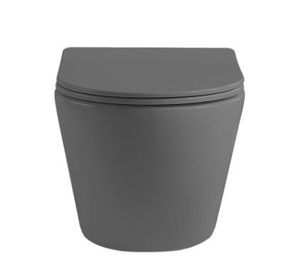 Унитаз подвесной Vincea Globo VT1-14SMA безободковый с микролифтом антрацит матовый