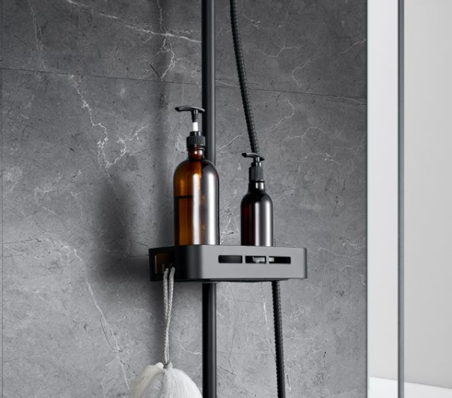 Душевая система Lemark Tropic LM7002BL черный матовый