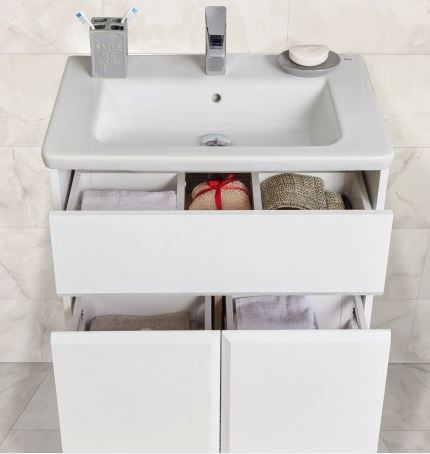 Тумба Roca UP 60 ZRU9303010 белый глянец без раковины