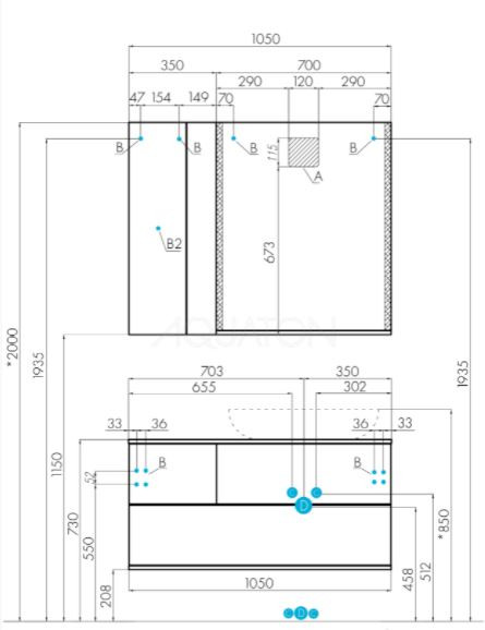 Зеркало Акватон Терра 70 1A247002TEDY0 дуб кантри
