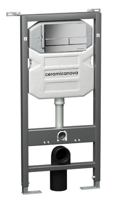 Система инсталляции Ceramica Nova Envision CN1002M с кнопкой Flat хром матовый