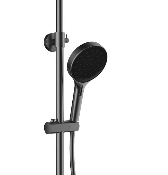Душевая система Vincea Inspire VSFS-3I12TGM термостат вороненая сталь