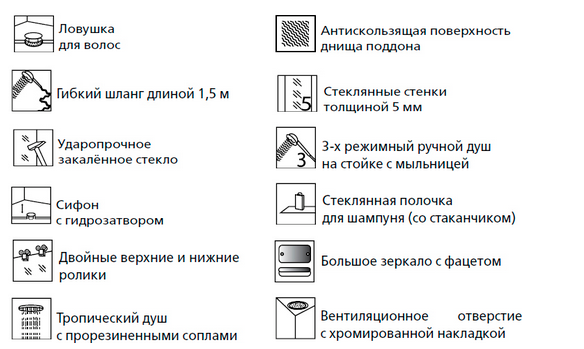 Душевая кабина Esbano ES-115CR(L) 115*85 левая