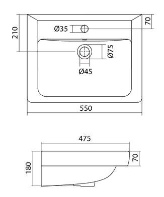 Раковина Santek Тигода 55 1WH302126