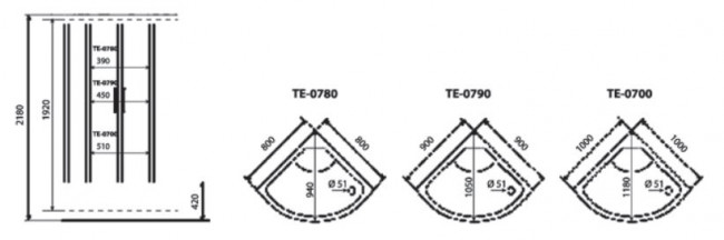 Душевая кабина Timo Eco TE-0790 90*90