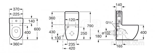 Бачок для унитаза Roca Meridian 341242000