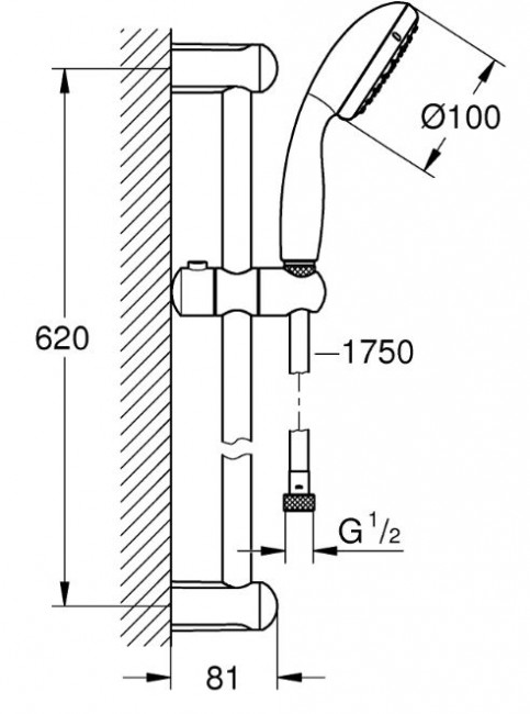 Душевой гарнитур Grohe Tempesta 100 27598001
