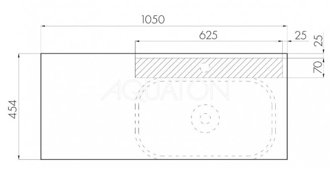 Тумба под раковину Акватон Терра 105 1A246901TEKA0 дуб кантри