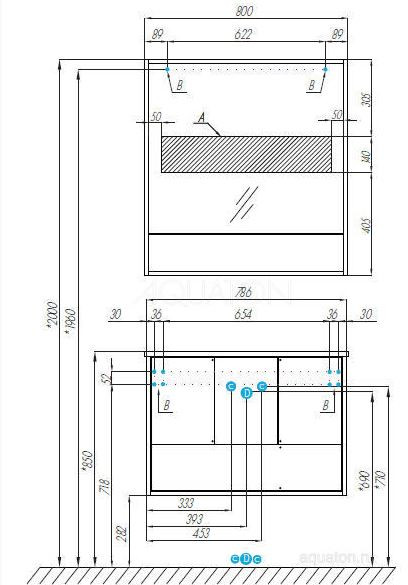 Зеркальный шкаф Акватон Ривьера 80 1A239102RVX20 белый матовый
