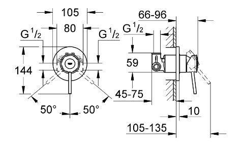 Смеситель Grohe BauClassic 29048000 для душа