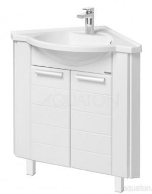 Тумба под раковину Акватон Альтаир 62 1A042601AR010 угловая белая