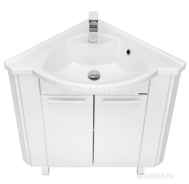 Тумба под раковину Акватон Альтаир 62 1A042601AR010 угловая белая