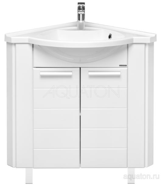 Тумба под раковину Акватон Альтаир 62 1A042601AR010 угловая белая