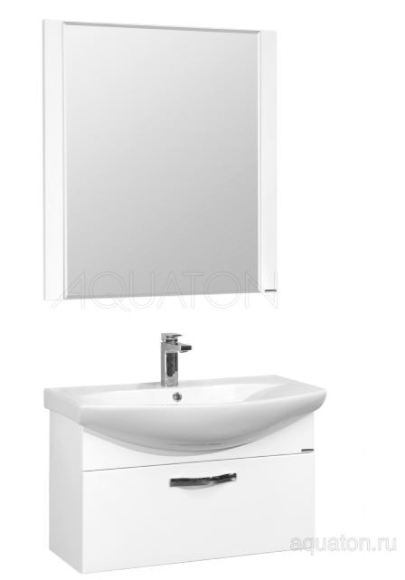 Тумба под раковину Акватон Ария 80 1A141701AA010 белая