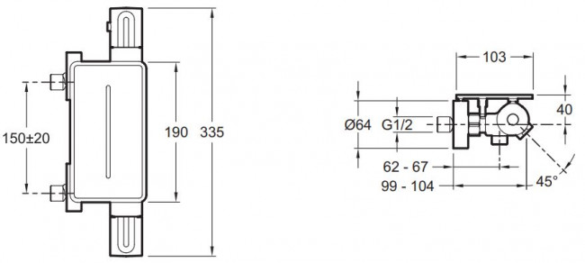 Смеситель Jacob Delafon Metro E21768-CP для ванны термостат