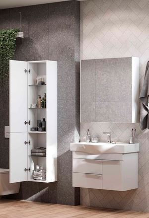 Шкаф-колонна Акватон Беверли 1A235403BV01L белая левая