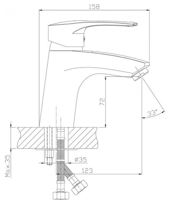 Смеситель Rossinka T40-11 для раковины