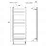 Полотенцесушитель электрический Point Меркурий PN83850W П10 500*1000 диммер справа белый