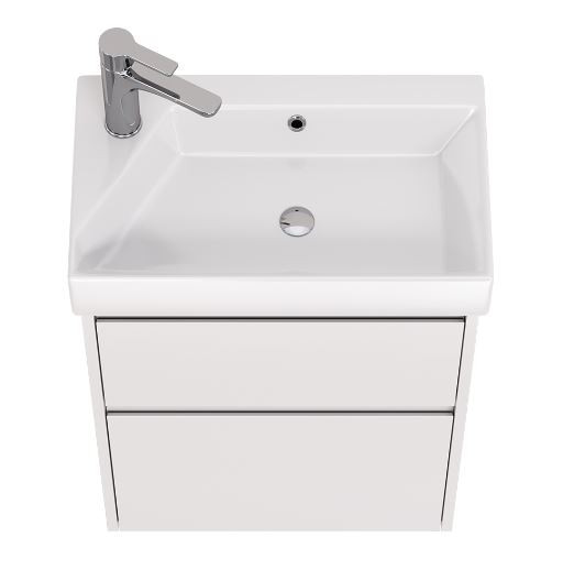 Тумба под раковину Dreja Slim 55 99.0400 белый глянец