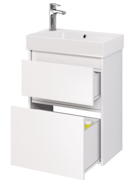 Тумба под раковину Dreja Slim 55 99.0400 белый глянец