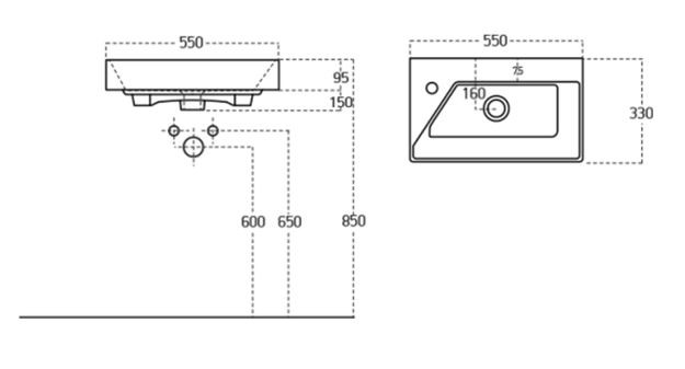 Тумба под раковину Dreja Slim 55 99.0400 белый глянец