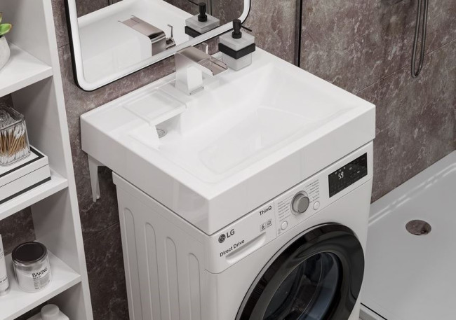 Раковина Paola Siena 500 над стиральной машиной