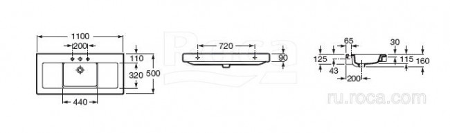 Раковина Roca Stratum 110 327631000
