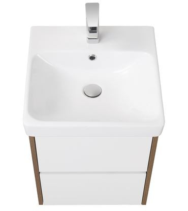 Тумба под раковину Акватон Сканди 45 1A251601SDZ90 белая дуб рустикальный