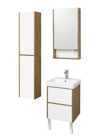 Тумба под раковину Акватон Сканди 45 1A251601SDZ90 белая дуб рустикальный