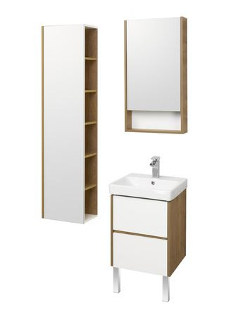 Тумба под раковину Акватон Сканди 45 1A251601SDZ90 белая дуб рустикальный