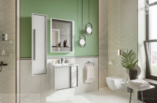 Тумба под раковину Акватон Ривьера 60 1A238801RVX20 белая матовая