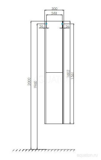 Шкаф-колонна Акватон Йорк 1A171203YOAV0 белый ясень фабрик