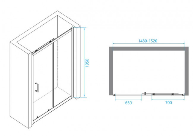 Душевая дверь RGW PA-14W 150 41081415-15 прозрачное