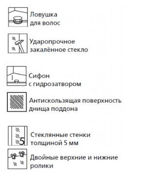 Душевой уголок Esbano ESD-8022 100*80 с поддоном