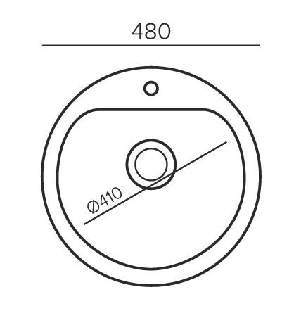 Мойка для кухни Polygran Quartz Bond 480 уголь 688193