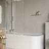 Шторка для ванны BelBagno LUCE-VF-11-100/145-C-Cr прозрачное