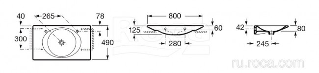 Раковина Roca Kalahari 80 327878000