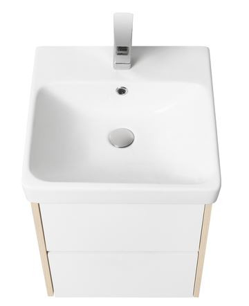 Тумба под раковину Акватон Сканди 45 1A251601SDB20 белая дуб верона