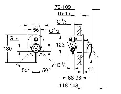 Смеситель Grohe BauClassic 29047000 для ванны