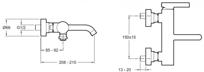 Смеситель Jacob Delafon Stillness E12778-4-CP для ванны