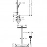 Душевая система Hansgrohe Rainmaker Select Showerpipe 460 3jet 27106400 с термостатом хром/белый
